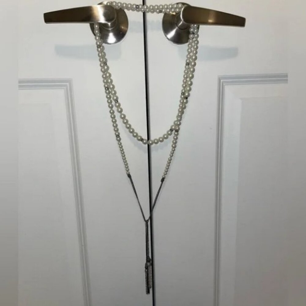 Stella & Dot Mara Pearl Lariat Necklace